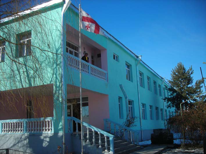 Newly repainted Atchabeti school, photo taken March 2007