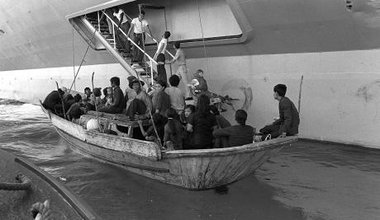 Vietnamese boat people in 1982.