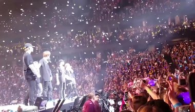 BTS and ARMY during the BTS Live Trilogy Episode III The Wings Tour in Anaheim, April 2, 2017
