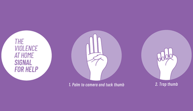 Domestic Violence Hand Gesture