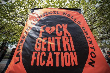 Banner at ‘Reclaim Brixton’ protest. Demotix/Guy Corbishley. All rights reserved.