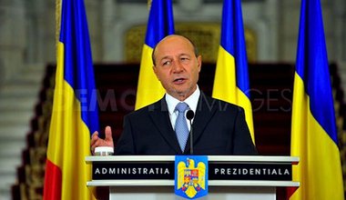 Romania's most wanted man? President Traian Basescu. Demotix/georgecalin. All rights reserved.