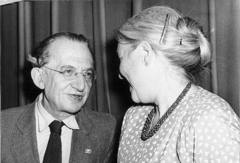 György Lukács with Anna Seghers in Berlin, July, 1952.