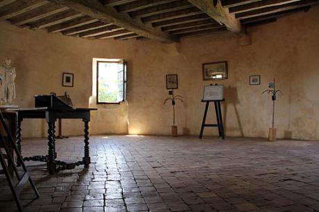 Study in the tower where Montaigne wrote.