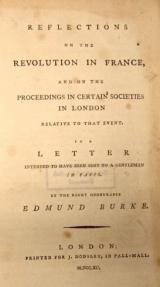 Book cover of Reflections on the Revolution in France by Edmund Burke