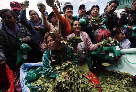 Coca leaf producers, Bolivia, 2013. PA Images / Juan Karita. All rights reserved.