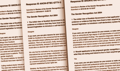 Submissions to the Scottish consultation, opposing reforms.