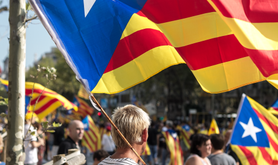 A Catalan independence march. Wikimedia commons/Ian McClellan. Public domain.