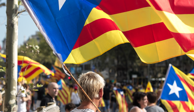 A Catalan independence march. Wikimedia commons/Ian McClellan. Public domain.