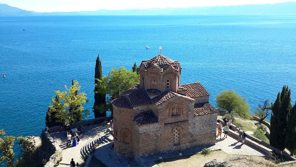 Church of St. John at Kaneo, Ohrid, North Macedonia.