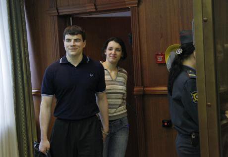 Nikita Tikhonov and Yevgenia Khasis were convicted of the murder of Anastasia Baburova in 2011.