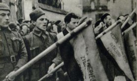 Polish Volunteers serving in the International Brigades. Approximately 35,000 foreigners volunteered for the Republicans.