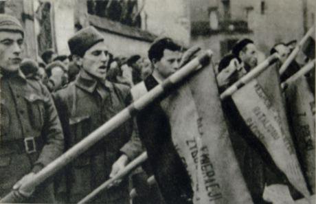 Polish Volunteers serving in the International Brigades. Approximately 35,000 foreigners volunteered for the Republicans.