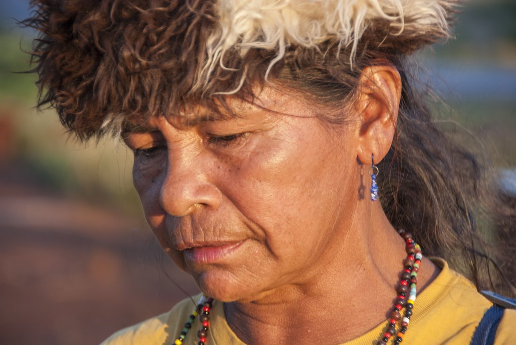 Retrato de Damiana Cavanha, lider de la comunidad indígena Maçaranduba