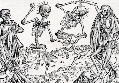 Danse Macabre, Michael Wolgemut, 1493. Wikimedia Commons/Public domain. Some rights reserved.
