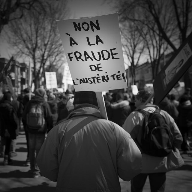 Protesta contra a Austeridade. 2015. Flickr. Alguns direitos reservados. 