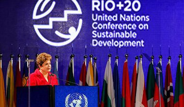 Dilma Rousseff at the Rio + 20 UN conference on sustainable development. 
