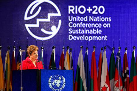 Dilma Rousseff at the Rio + 20 UN conference on sustainable development.