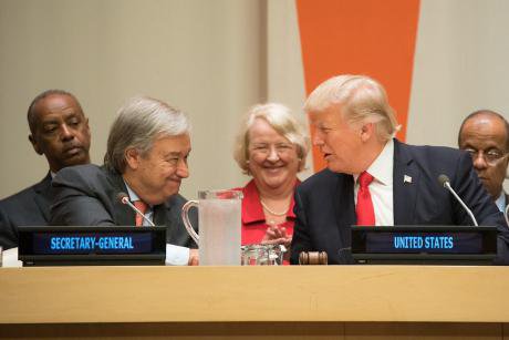 Donald Trump and António Guterres at the United Nations General Assembly .Official White House Photo by Shealah Craighead. Public Domain._0.jpg