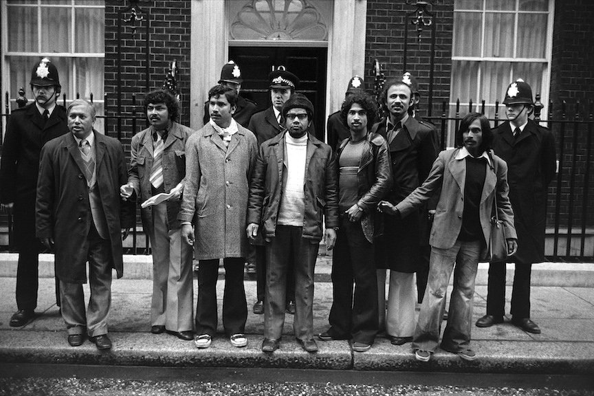 Downing Street, London SW1, 14 May 1978. Bengali delegation outside No 10 after delivering Petition©Paul_Trevor.jpg