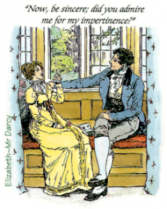 Elizabeth and Darcy in the C.E Brock illustration for 1895 edition of Pride and Prejudice