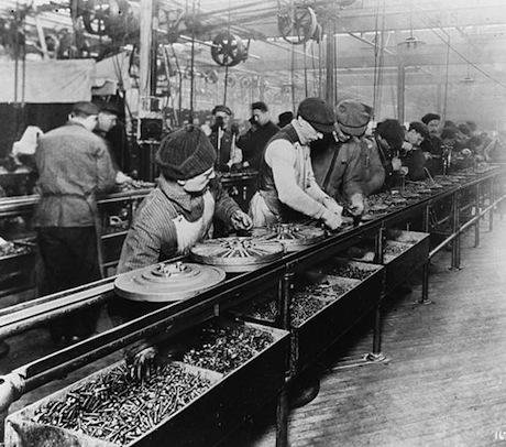 The Ford assembly line, 1913. Wikicommons. Some rights reserved.