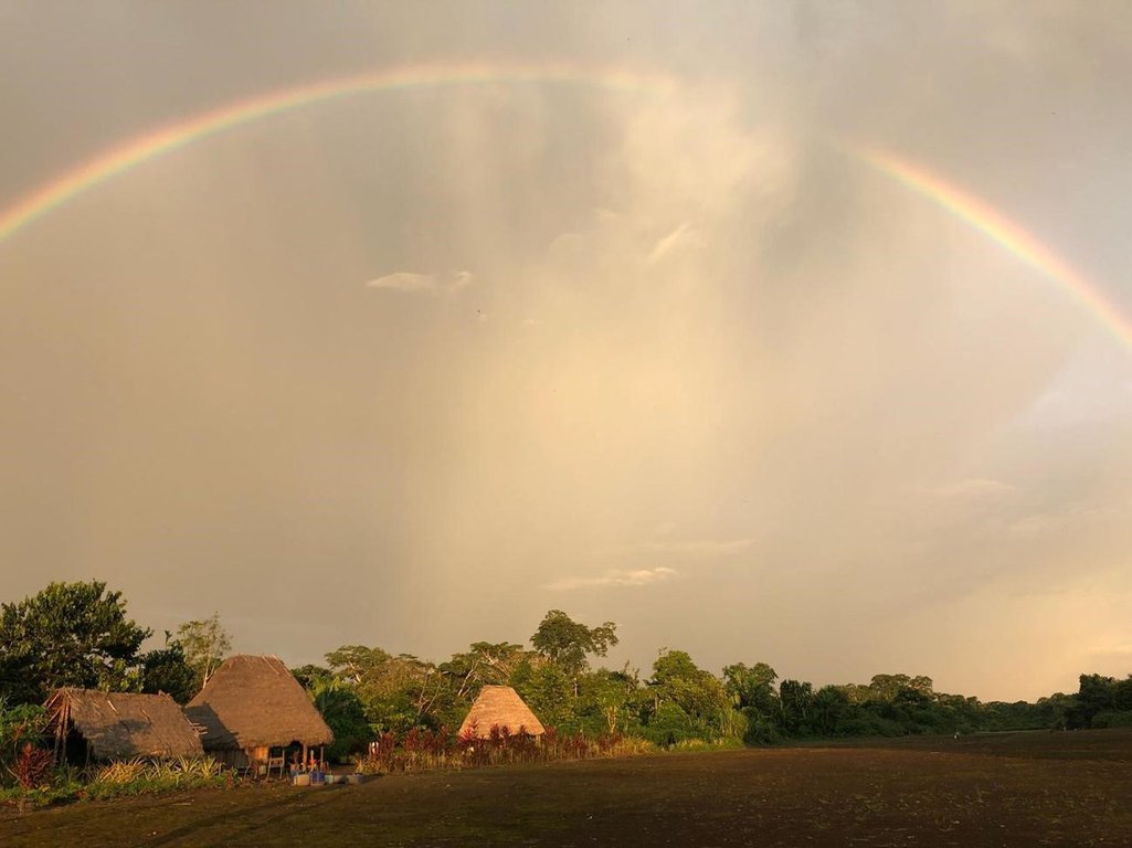 Rainbow over Sharamentsa, in Achuar Territory