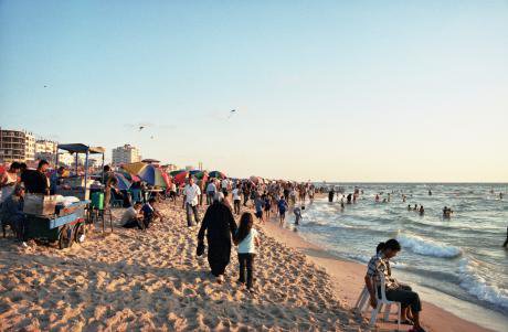 Gaza beach. Wikimedia commons.
