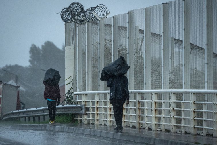 UK France border dying by the ferries at the Port of Calais