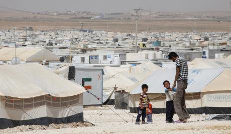 Operated by UNHCR, the Zataari Refugee camp in Jordan houses nearly 80,000 Syrian refugees.