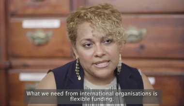 Denia Castillo, coordinator of Red De Abogadas Defensoras de Derechos Humanos (Network of Human Rights Defenders), in a still from a video about human rights activists in Honduras