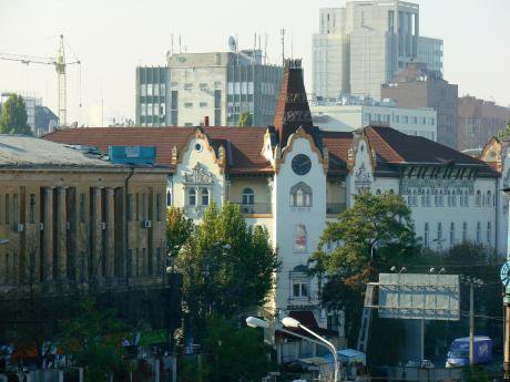 A number of mid sized buildings in the Ukrainian city of Dnipropetrovsk
