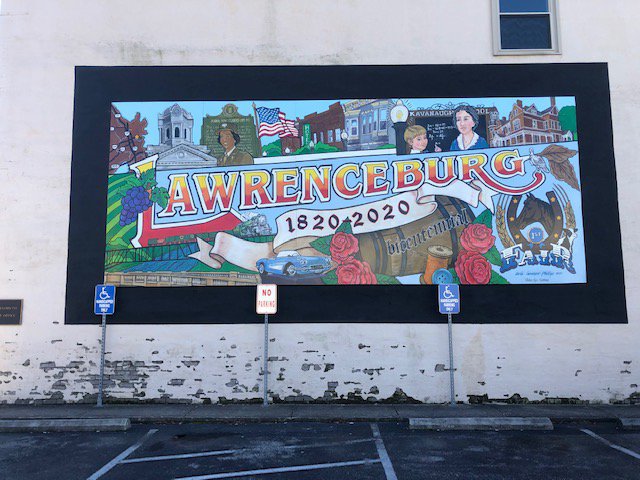 'Lawrenceburg' mural in Lawrenceburg, Kentucky, 1 November 2020
