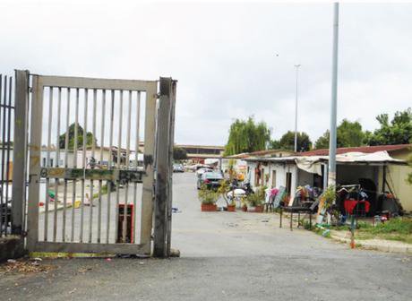 A Roma camp in Italy.