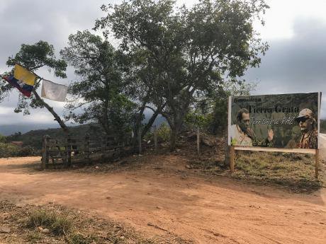 A FARC demobilisation camp in Colombia.