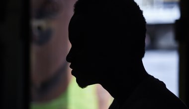 a migrant from West Africa named Diop (changed to provide anonymity), who arrived in Spain after crossing the Mediterranean from Morocco. It was taken in a migrant commune/hostel in Barcelona