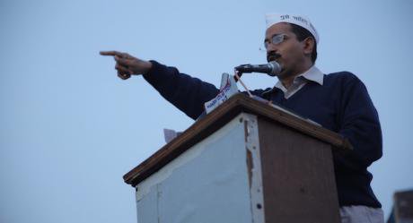 Arvind Kejriwal delivers a speech. Courtesy of Memesys Lab. All rights reserved.