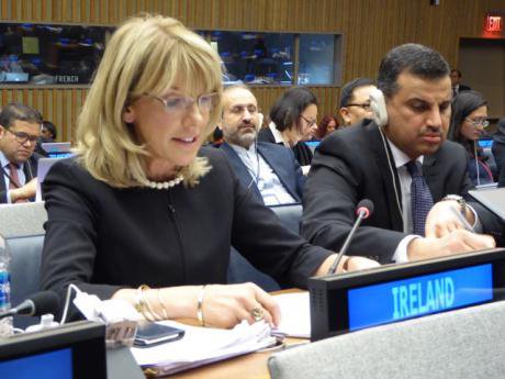 Ireland’s ambassador Patricia O’Brien at UN