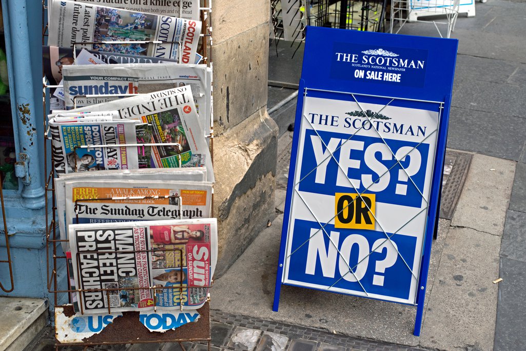 Scotland newspapers independence