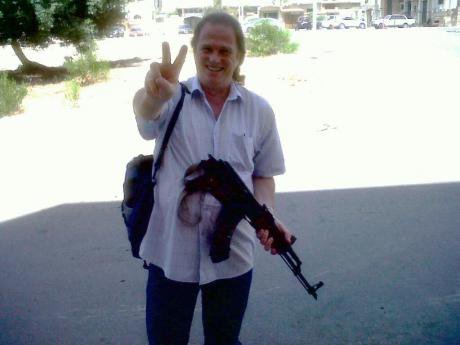 James Pryor with AK 47 in Libya.jpg