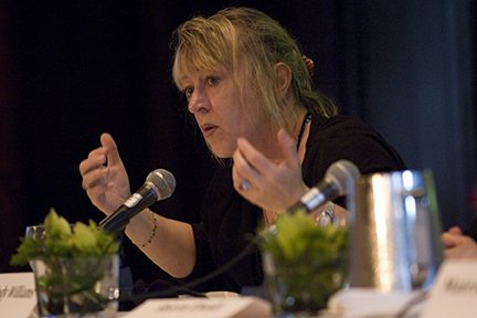 Jody Williams speaking at the 2011 conference