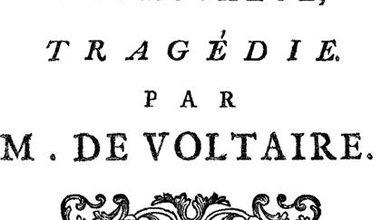 Frontispiece of the 1753 edition of Voltaire's play, Mahomet.