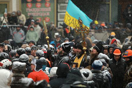 Protestors in the Maidan.