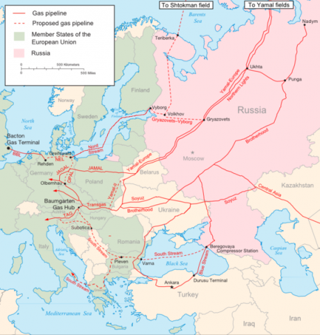 Major European pipelines in 2009. In the past few years, states have worked to reduce dependence on a single stream.