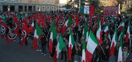 CasaPound Italia demonstration in Bolzano.