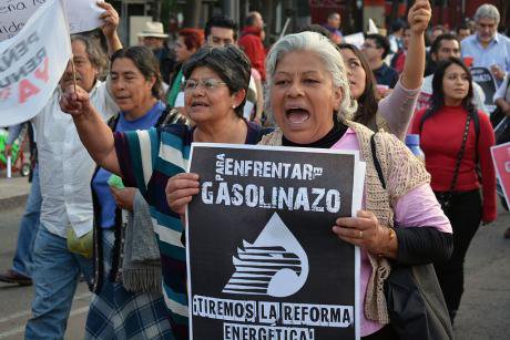 March against the 'Gasolinazo', Mexico City, January 2017
