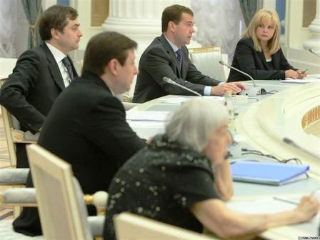 Medvedev meeting human rights activists