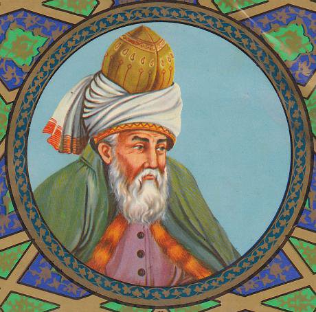 An artist&#39;s impression of Rumi. Wikimedia/Molavi. Public domain.