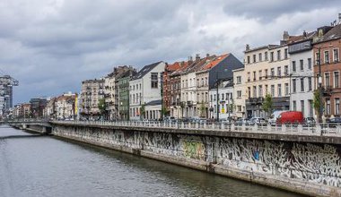 Molenbeek, Belgium, and its canal. Kiev.Victor/Shutterstock. All Rights Reserved.