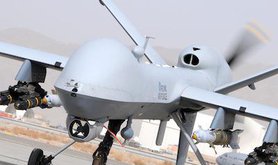 RAF MQ-9 Reaper, Afghanistan. Wikimedia Commons/Steve Follow. Some rights reserved.